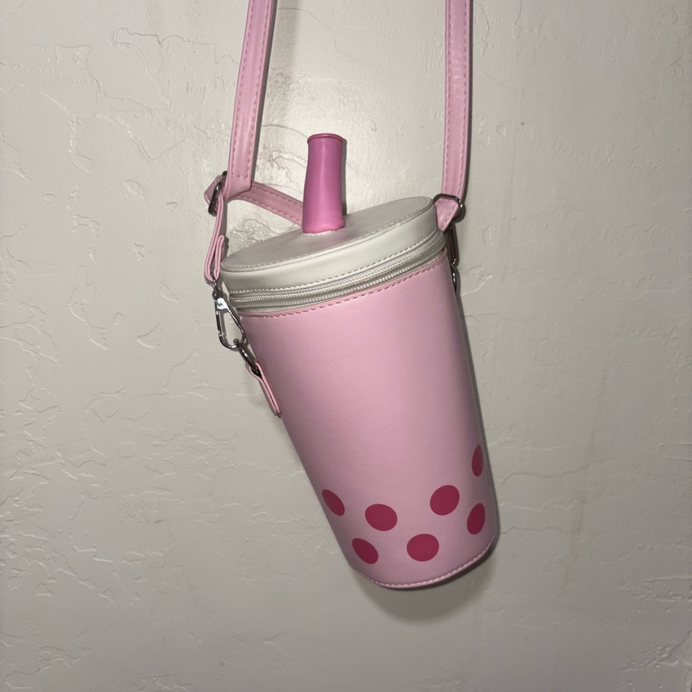 Pink Bubble Tea Crossbody Bag